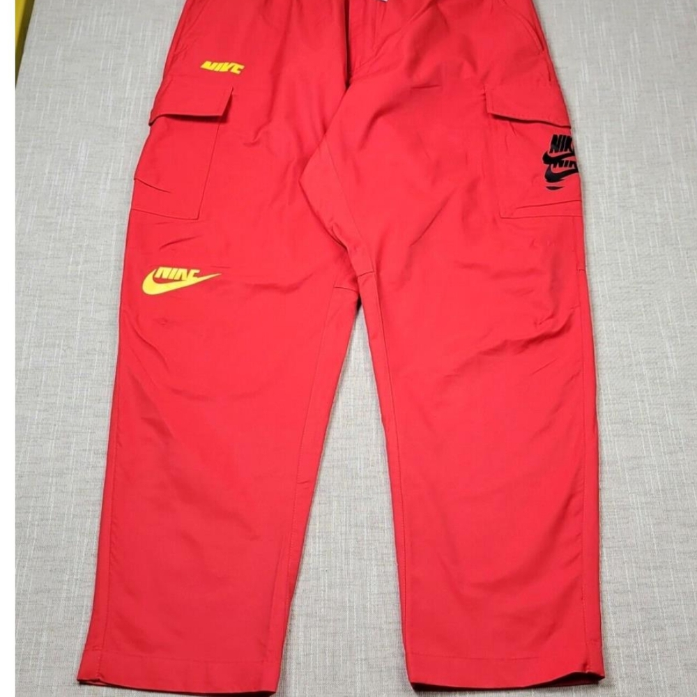 Nike Men Red Cargo Pants Perfect Condition, LIKE NEW ""WOT!!